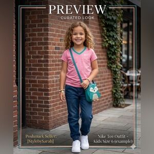 Nike girls Pink dri Fit Athletic T-Shirt v neck & green trim w sides ruched SZ M